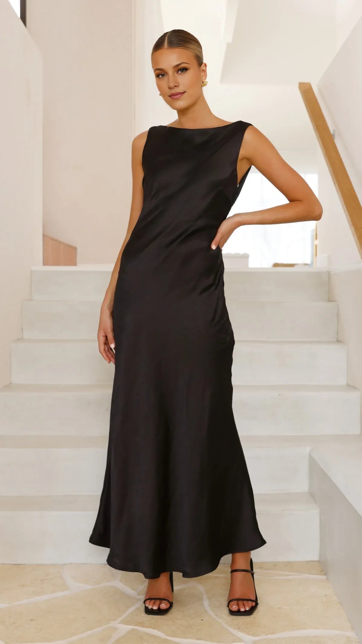 Special Occasion Sophisticated Graceful Stylish Refined Beautiful Elegant Black Mermaid Sleeveless Prom Dress