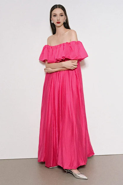 Graceful Stylish Refined Beautiful Timeless Chic Elegant A-Line Off-The-Shoulder Sleeveless Prom Dress