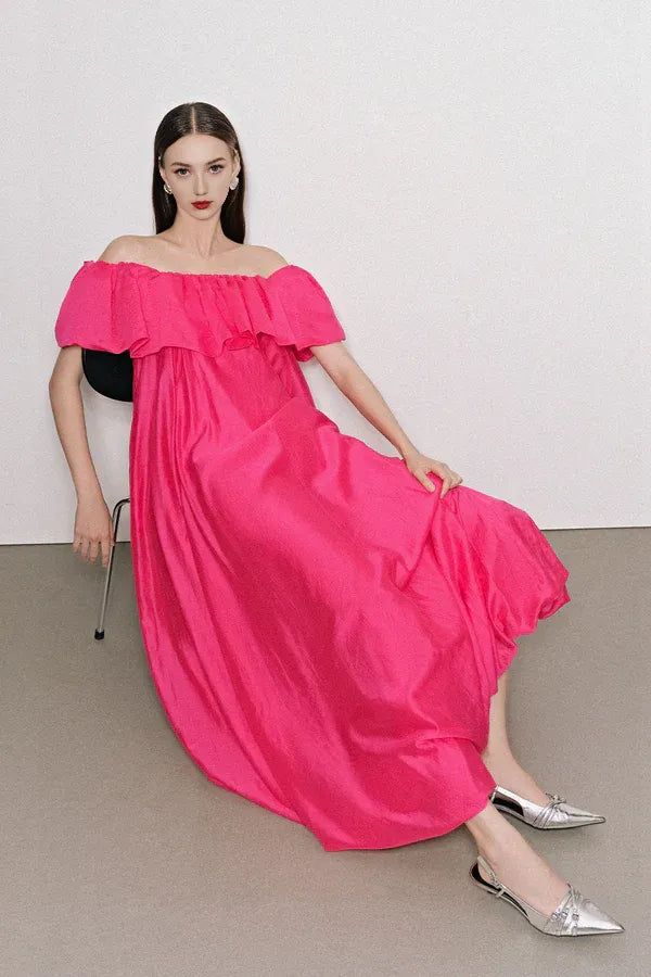 Graceful Stylish Refined Beautiful Timeless Chic Elegant A-Line Off-The-Shoulder Sleeveless Prom Dress