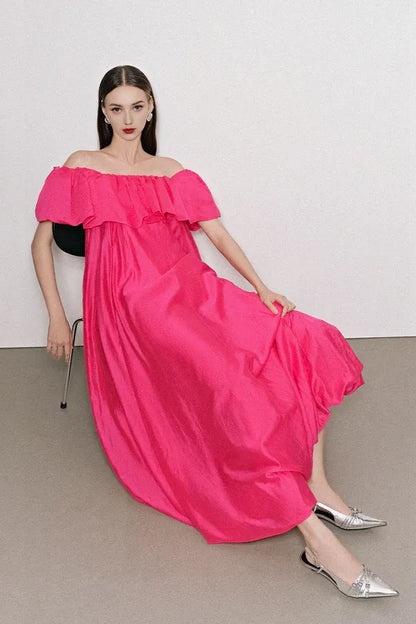Graceful Stylish Refined Beautiful Timeless Chic Elegant A-Line Off-The-Shoulder Sleeveless Prom Dress