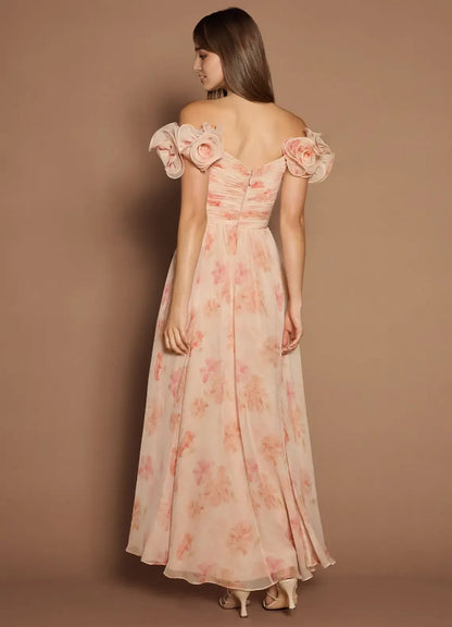 Timeless Special Occasion Sophisticated Graceful Stylish Refined Elegant A-Line Off-The-Shoulder Prom Dress