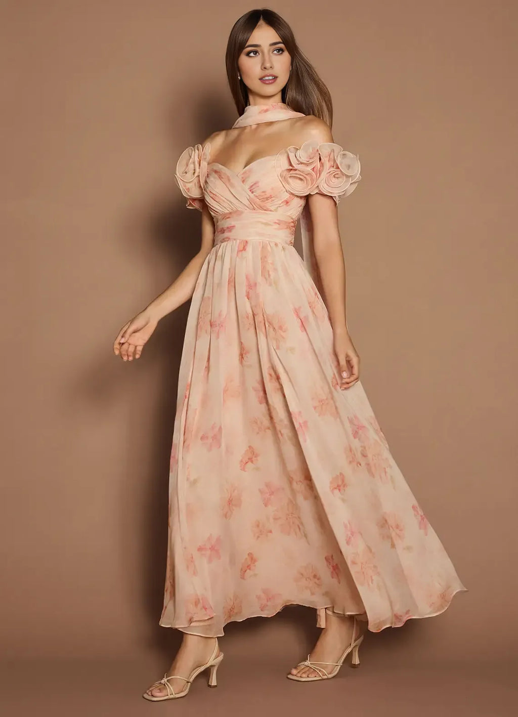 Timeless Special Occasion Sophisticated Graceful Stylish Refined Elegant A-Line Off-The-Shoulder Prom Dress