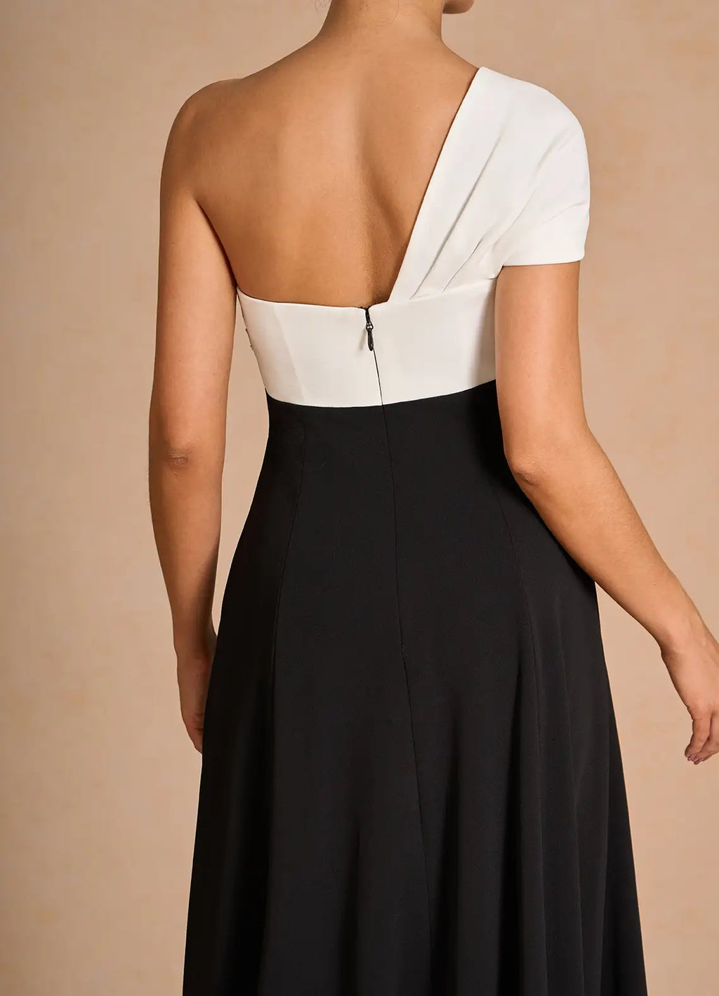 Sophisticated Graceful Stylish Refined Beautiful Elegant Black A-Line Sleeveless Tea-Length Prom Dress