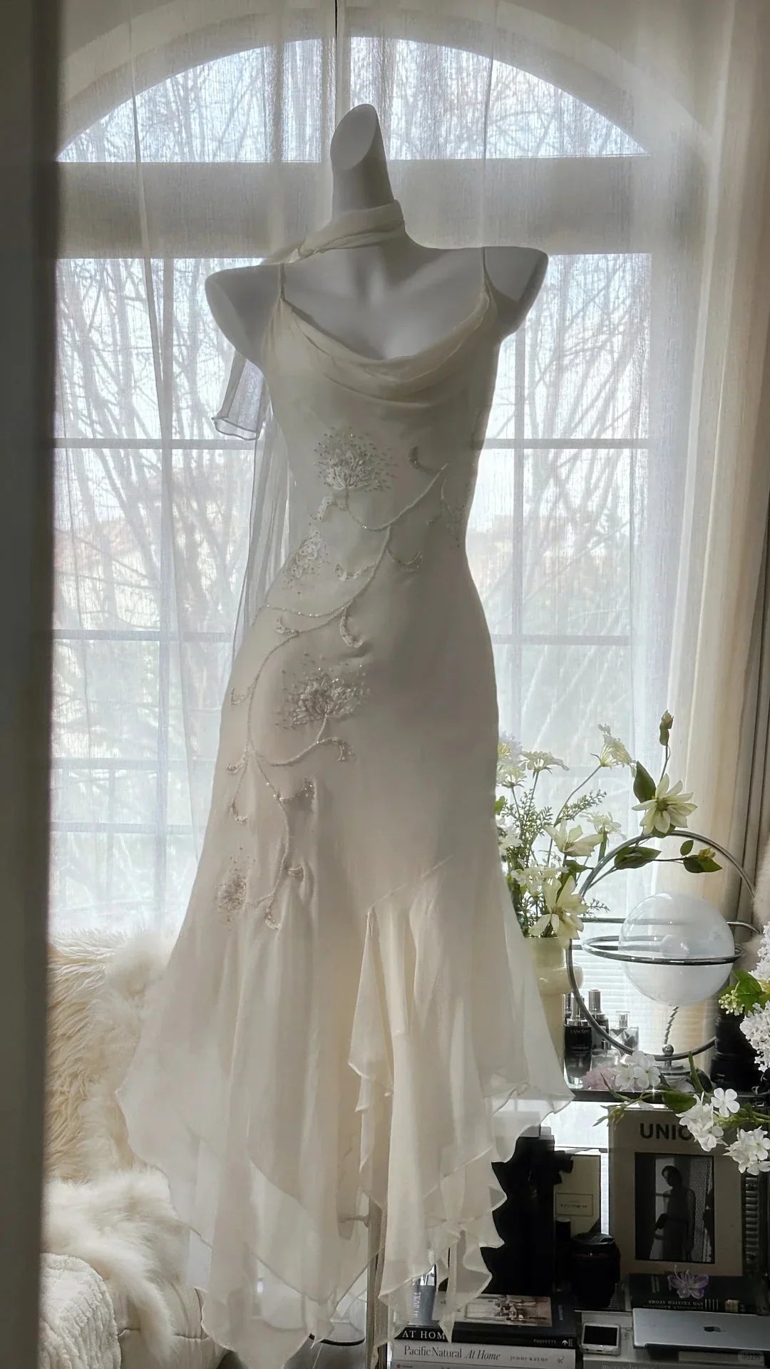 Special Occasion Sophisticated Graceful Stylish Elegant Chiffon Mermaid Spaghetti Strap Prom Dress