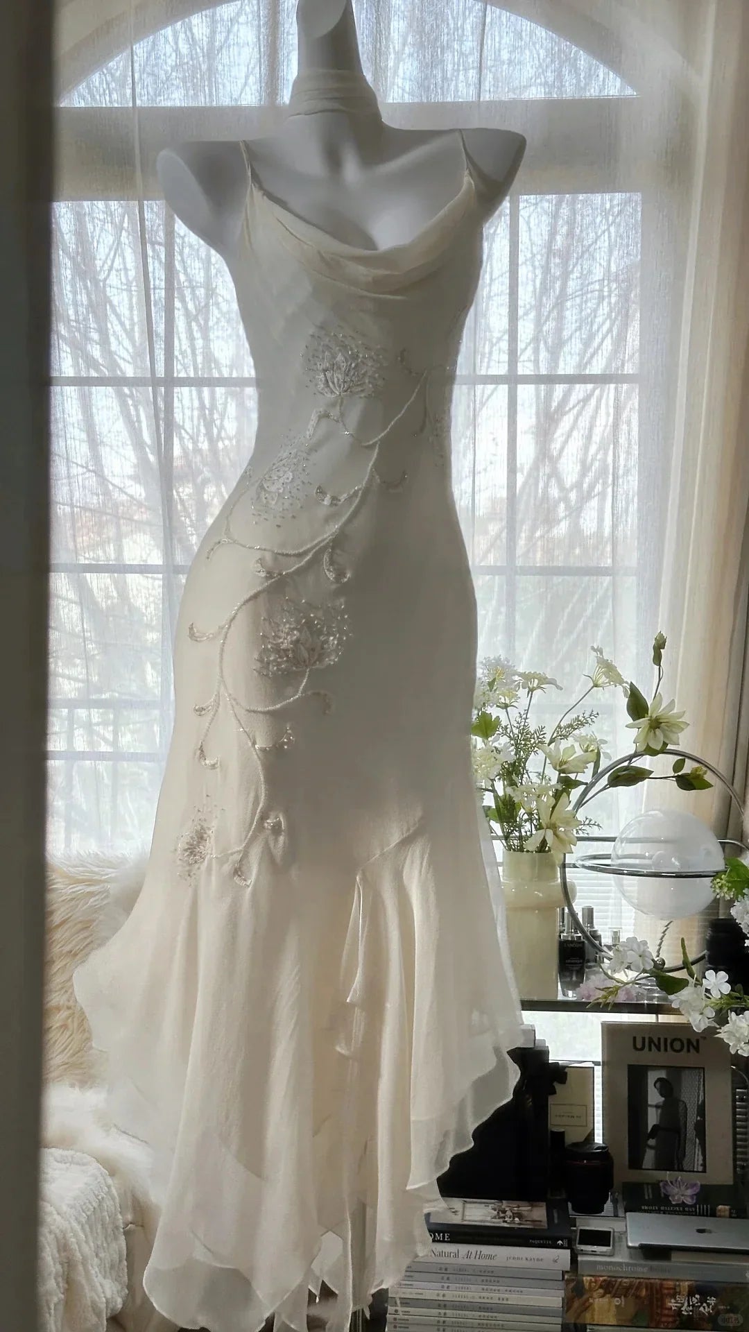 Special Occasion Sophisticated Graceful Stylish Elegant Chiffon Mermaid Spaghetti Strap Prom Dress