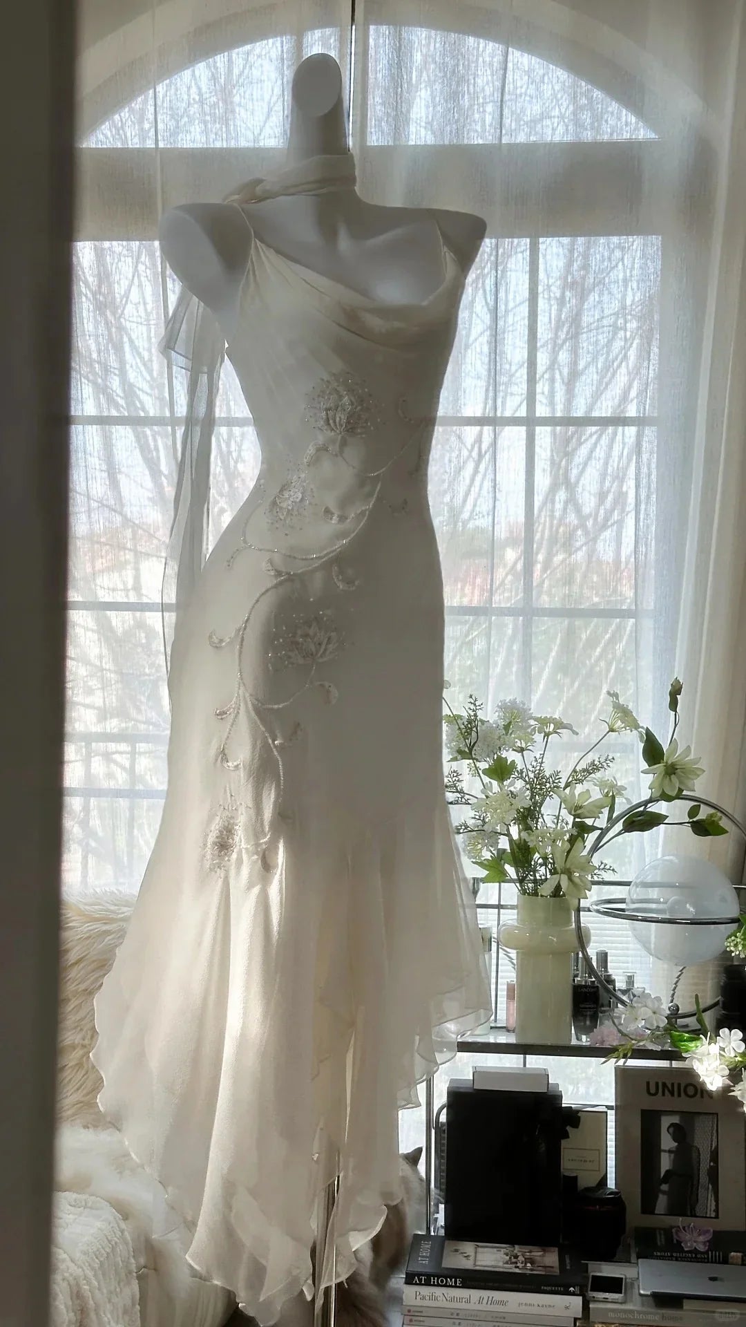 Special Occasion Sophisticated Graceful Stylish Elegant Chiffon Mermaid Spaghetti Strap Prom Dress