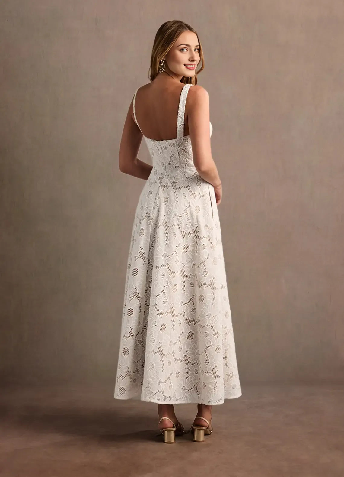 Graceful Stylish Refined Beautiful Timeless Elegant White Lace A-Line Sweetheart Prom Dress
