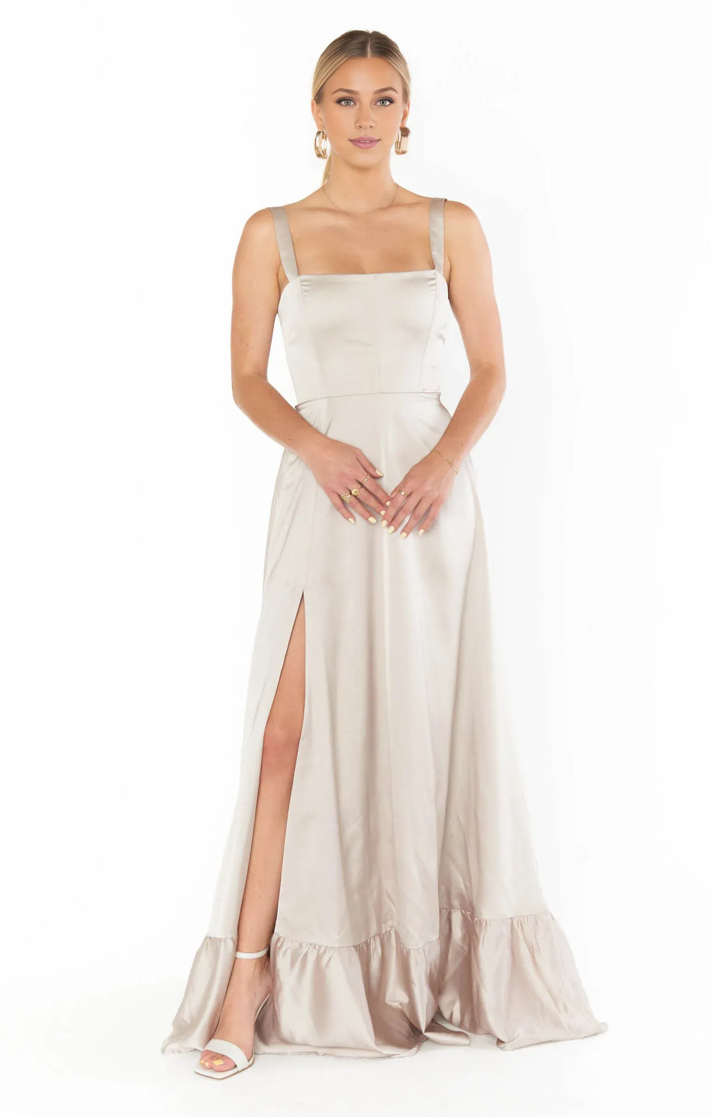 Beautiful Timeless Special Occasion Sophisticated Graceful Elegant Square Neck Sleeveless Prom Dress