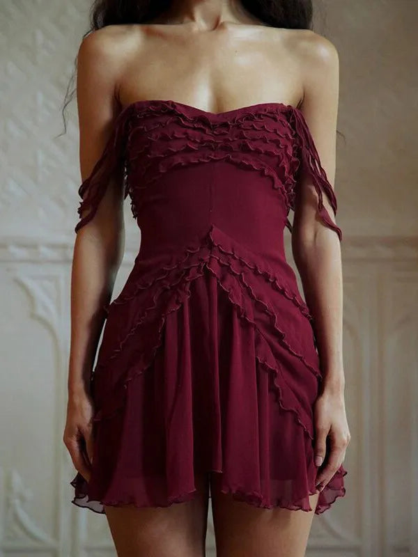 Sophisticated Graceful Stylish Refined Beautiful Timeless Elegant Red Backless Mini Homecoming Dress
