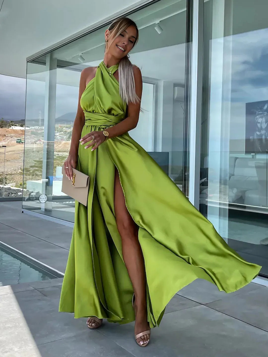 Timeless Special Occasion Sophisticated Graceful Stylish Refined Elegant A-Line Sleeveless Prom Dress