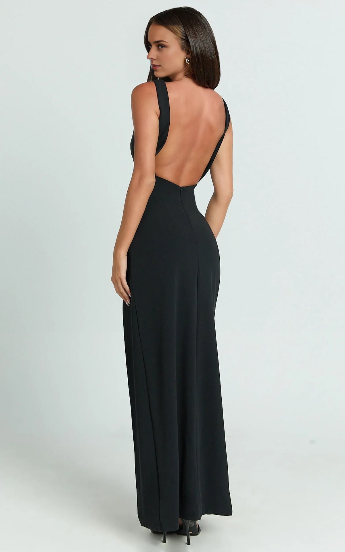 Timeless Special Occasion Sophisticated Graceful Stylish Elegant Black Bodycon Sleeveless Evening Dress