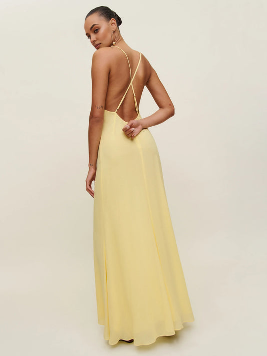 Refined Beautiful Timeless Special Occasion Sophisticated Elegant A-Line Halter Sleeveless Prom Dress