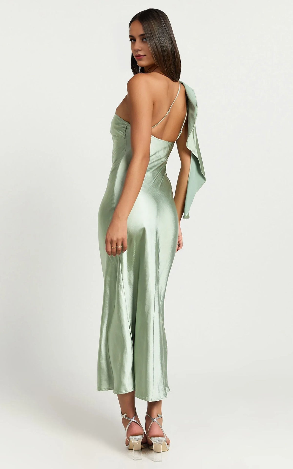 Refined Beautiful Timeless Special Occasion Elegant Satin Strapless Sleeveless Midi Evening Dress