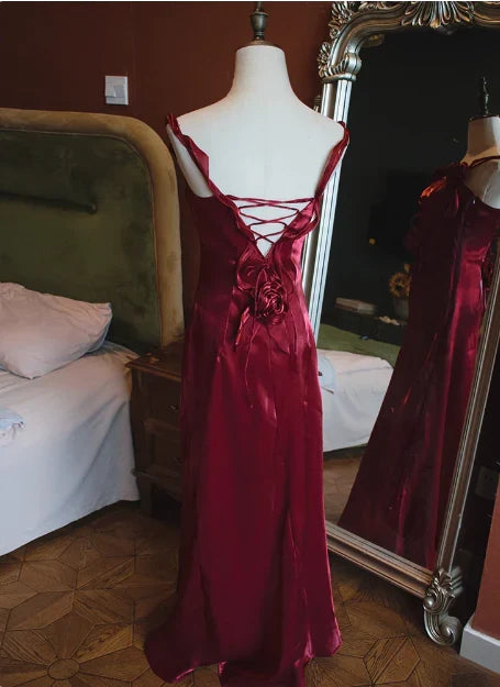 Timeless Special Occasion Sophisticated Graceful Stylish Elegant Burgundy Mermaid Sleeveless Prom Dress
