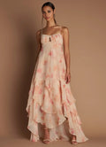 Refined Beautiful Timeless Special Occasion Sophisticated Graceful Elegant Peach Sleeveless Prom Dress
