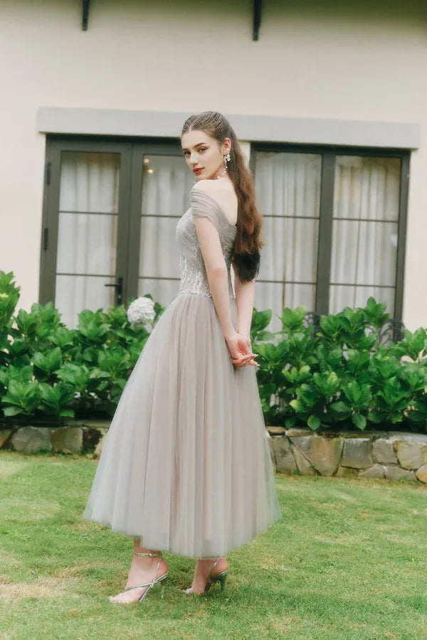 Special Occasion Sophisticated Graceful Stylish Refined Beautiful Elegant Tulle A-Line Sleeveless Prom Dress