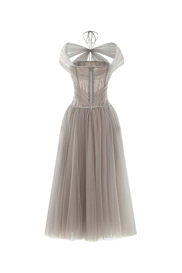 Special Occasion Sophisticated Graceful Stylish Refined Beautiful Elegant Tulle A-Line Sleeveless Prom Dress
