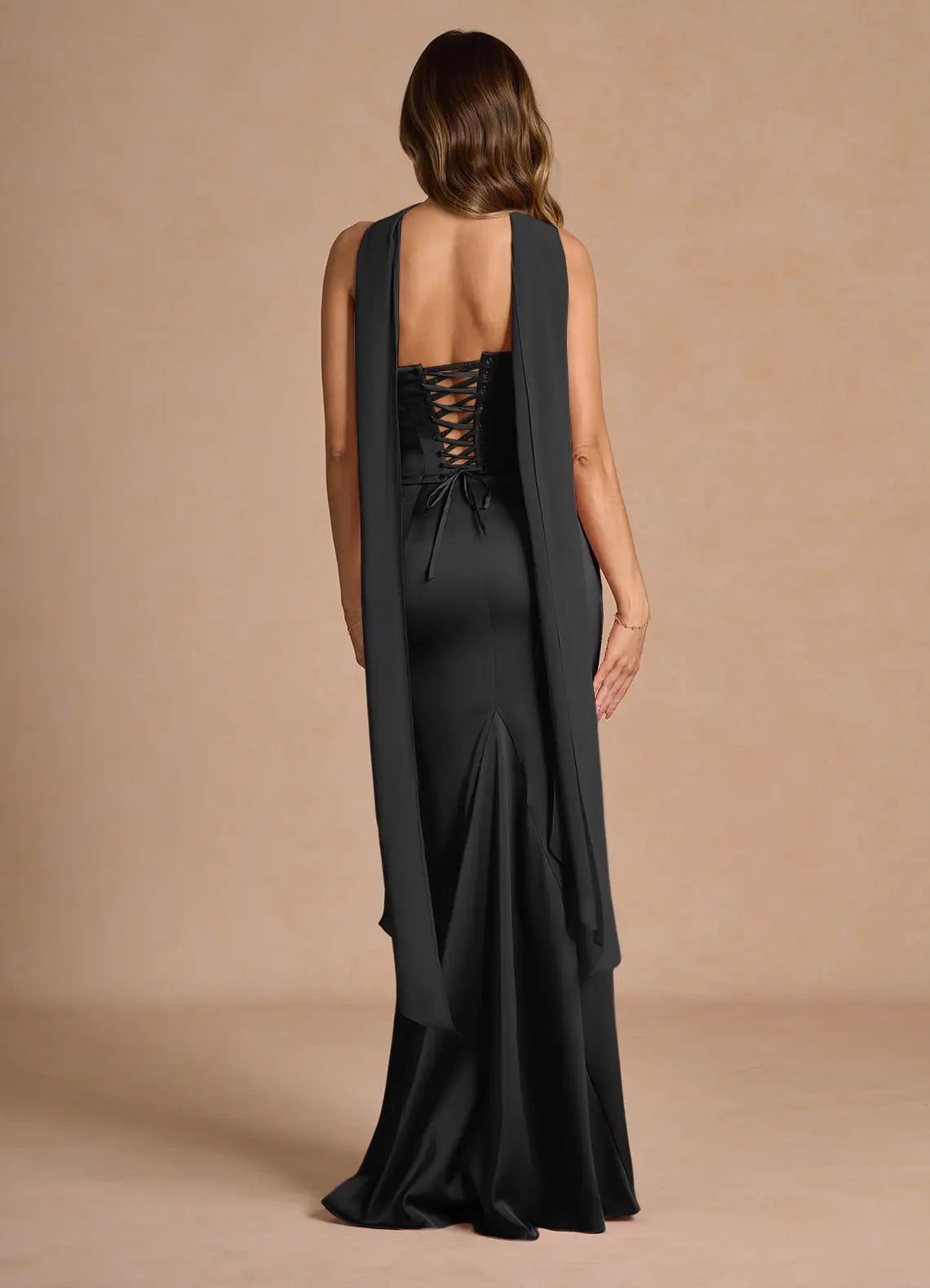 Beautiful Timeless Special Occasion Elegant Red Satin Mermaid Strapless Sleeveless Prom Dress