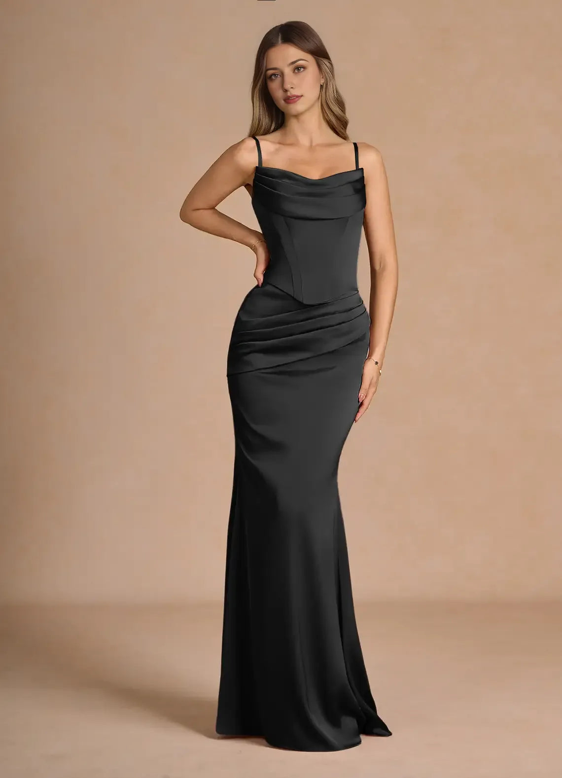 Beautiful Timeless Special Occasion Elegant Red Satin Mermaid Strapless Sleeveless Prom Dress