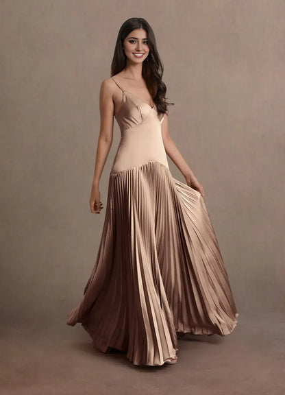 Special Occasion Sophisticated Graceful Stylish Elegant Blue Satin A-Line Sleeveless Prom Dress