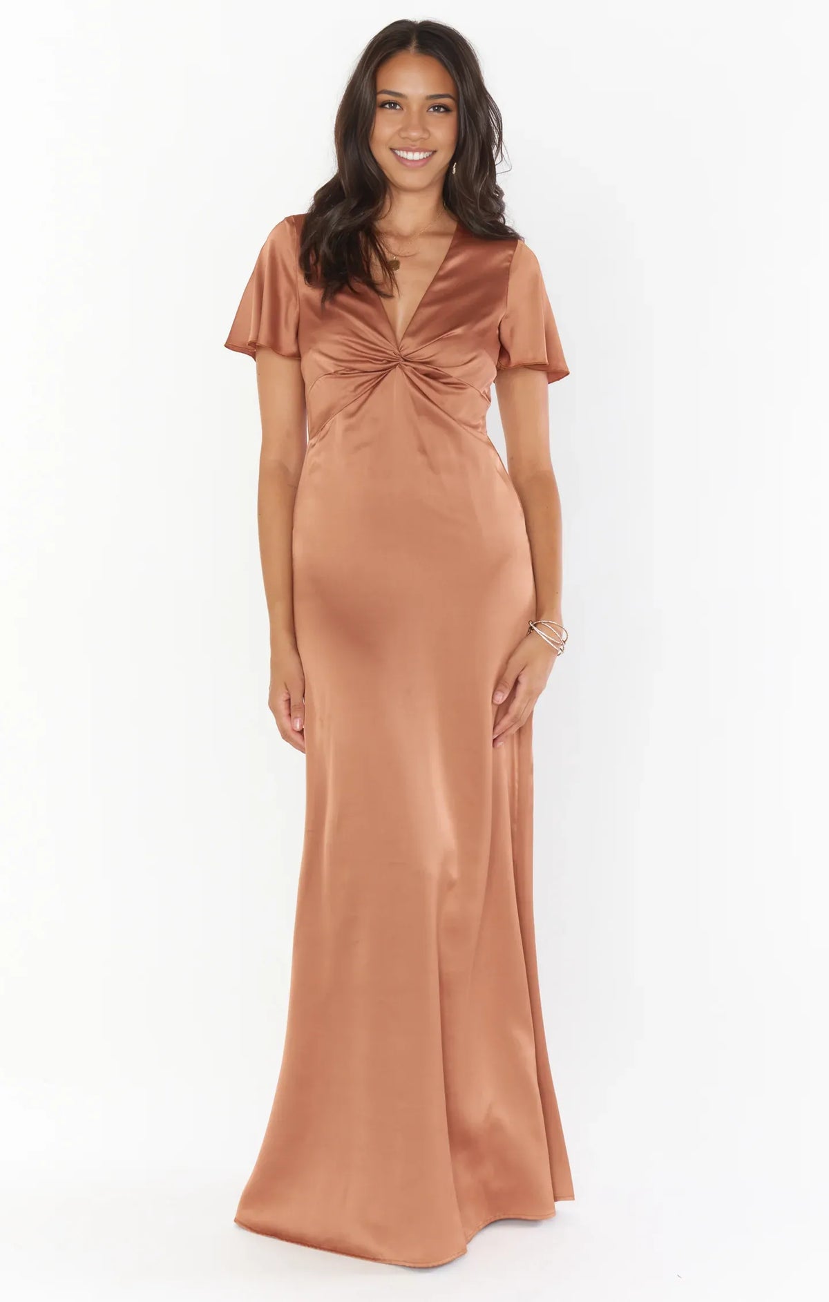 Refined Beautiful Timeless Special Occasion Elegant Satin Short Sleeve Short Prom Dress