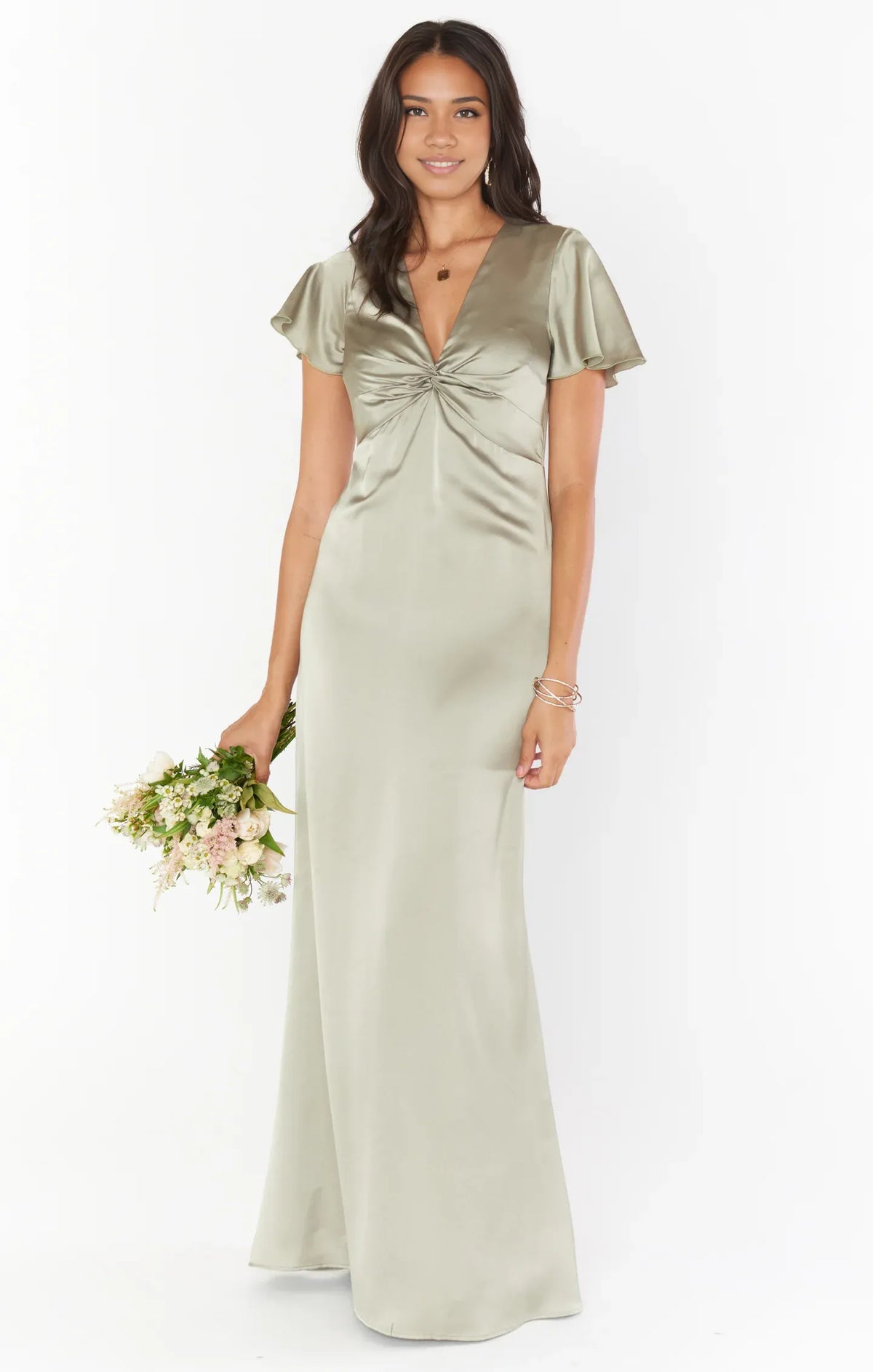 Refined Beautiful Timeless Special Occasion Elegant Satin Short Sleeve Short Prom Dress