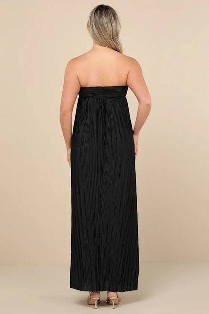 Graceful Stylish Refined Beautiful Elegant Black Satin A-Line Sweetheart Sleeveless Prom Dress