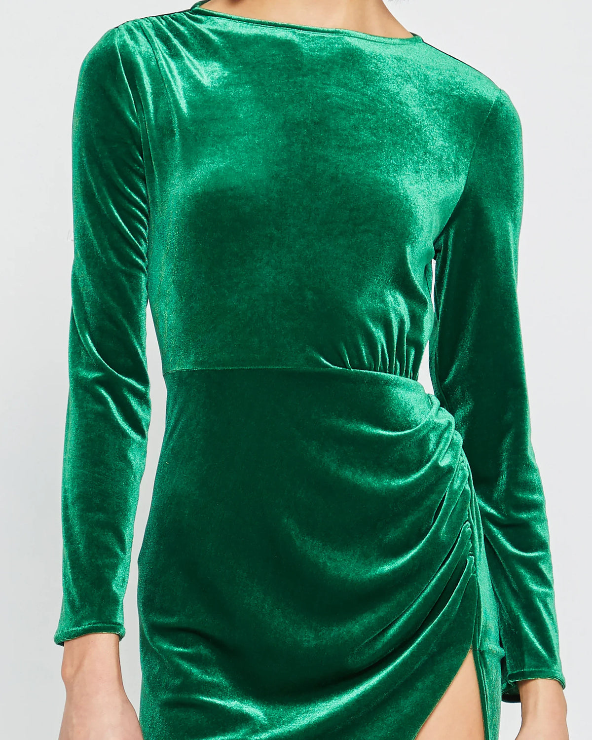 Graceful Stylish Refined Beautiful Timeless Elegant Velvet Long Sleeve Long Evening Dress