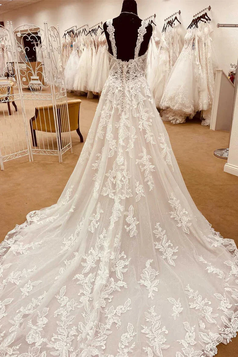 White A-Line Sweetheart Sleeveless Back Zip Sweep Brush Train mermaid Wedding Dress