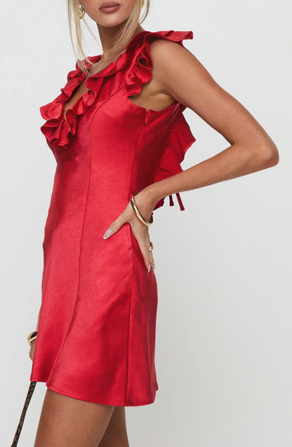 Sophisticated Graceful Stylish Refined Beautiful Elegant Lace Sheath Sleeveless Mini Homecoming Dress