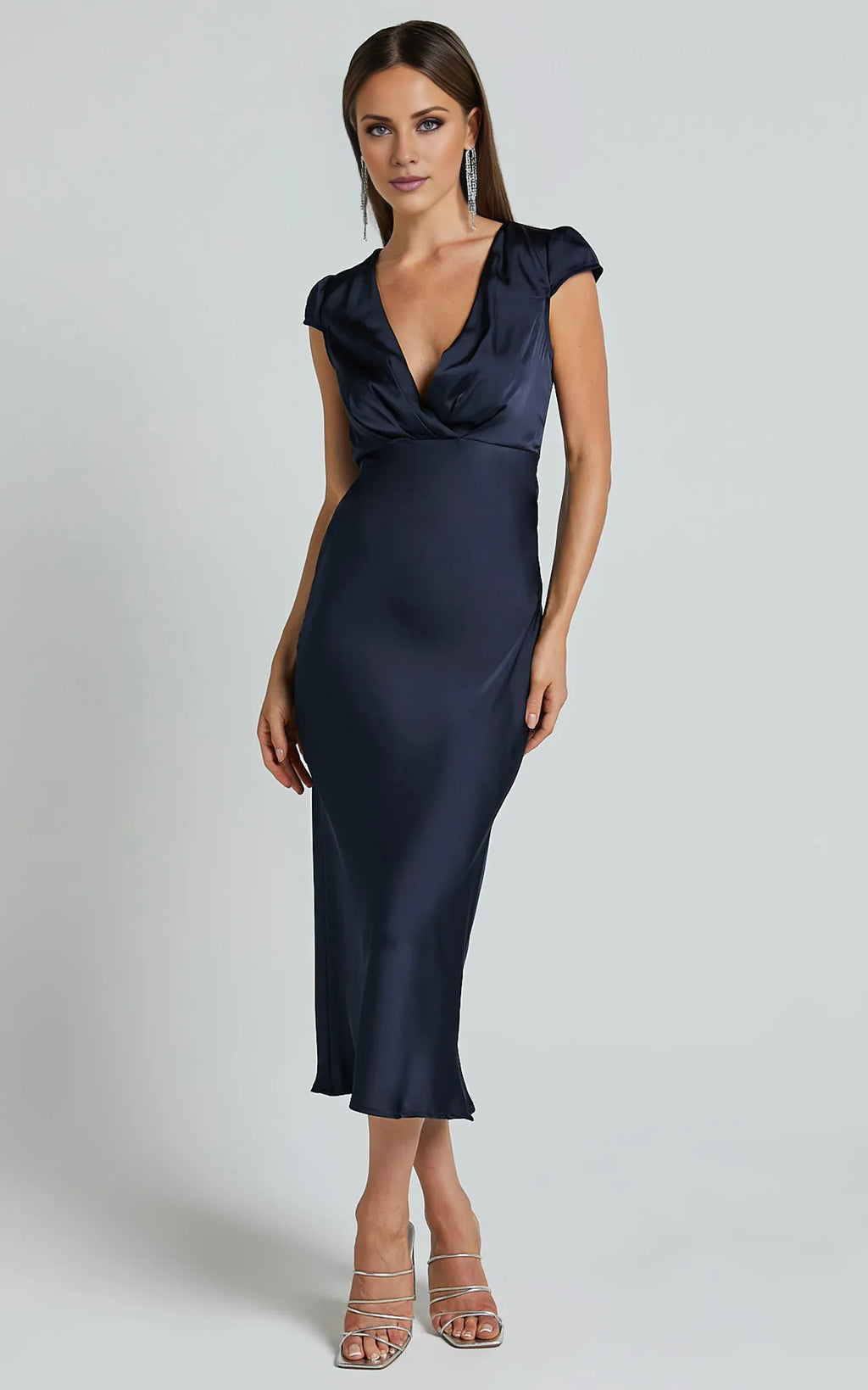 Timeless Special Occasion Sophisticated Graceful Stylish Refined Elegant Satin Sheath Evening Dress