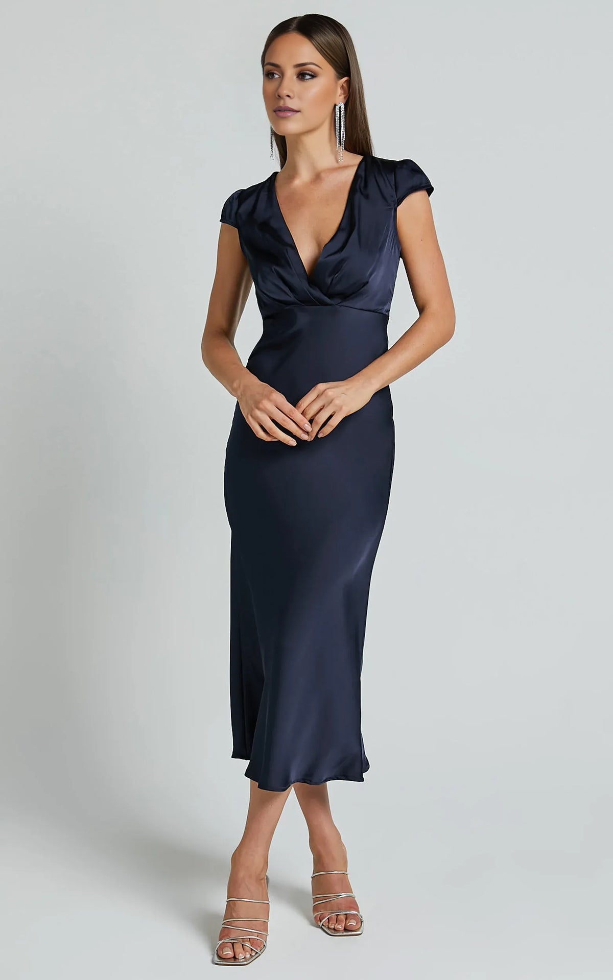 Timeless Special Occasion Sophisticated Graceful Stylish Refined Elegant Satin Sheath Evening Dress