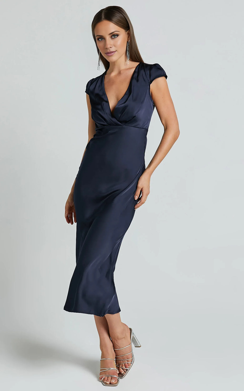 Timeless Special Occasion Sophisticated Graceful Stylish Refined Elegant Satin Sheath Evening Dress