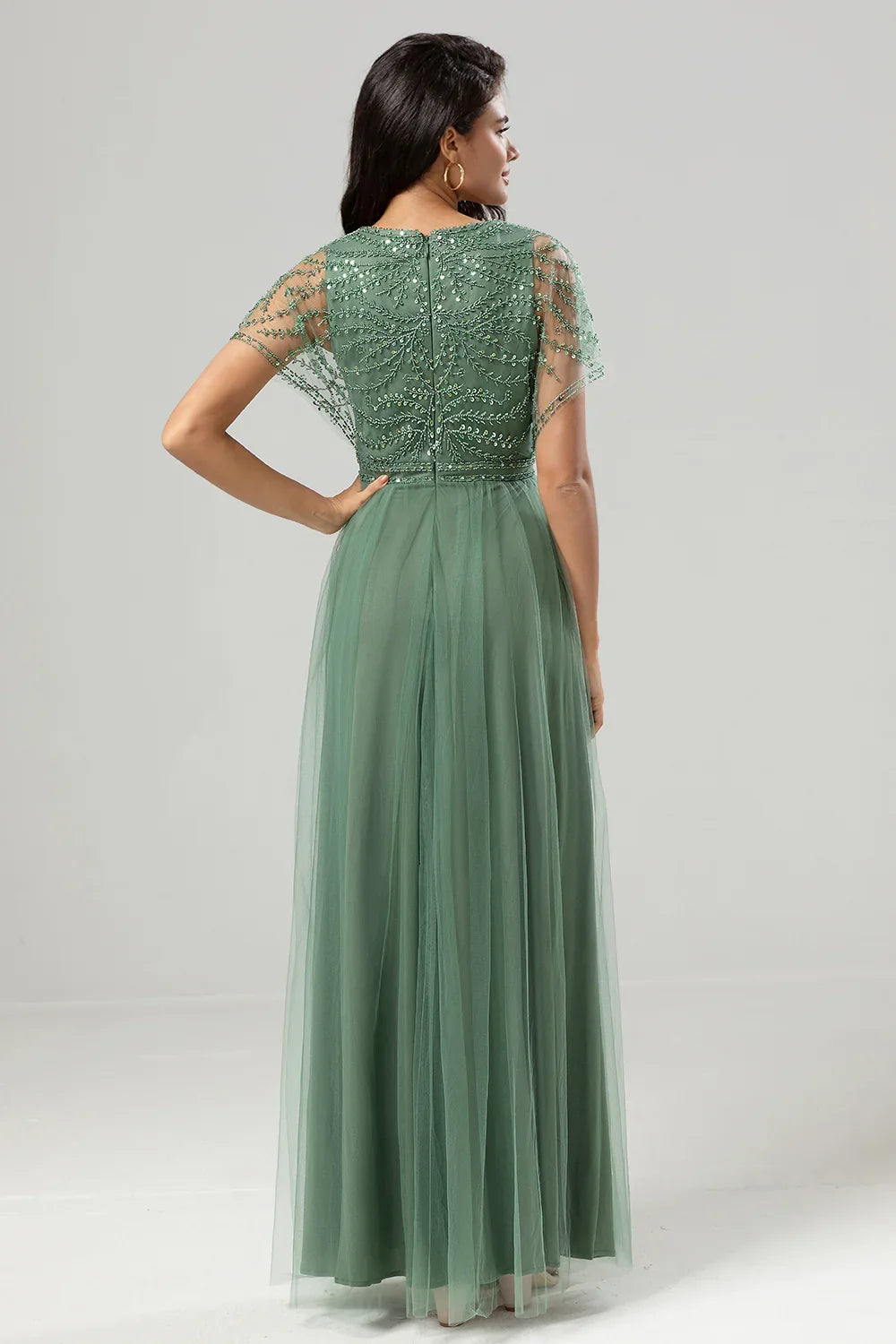 Wholesale A-Line Prom Dresses Beaded Embroidered Twilight Bridesmaid Dress