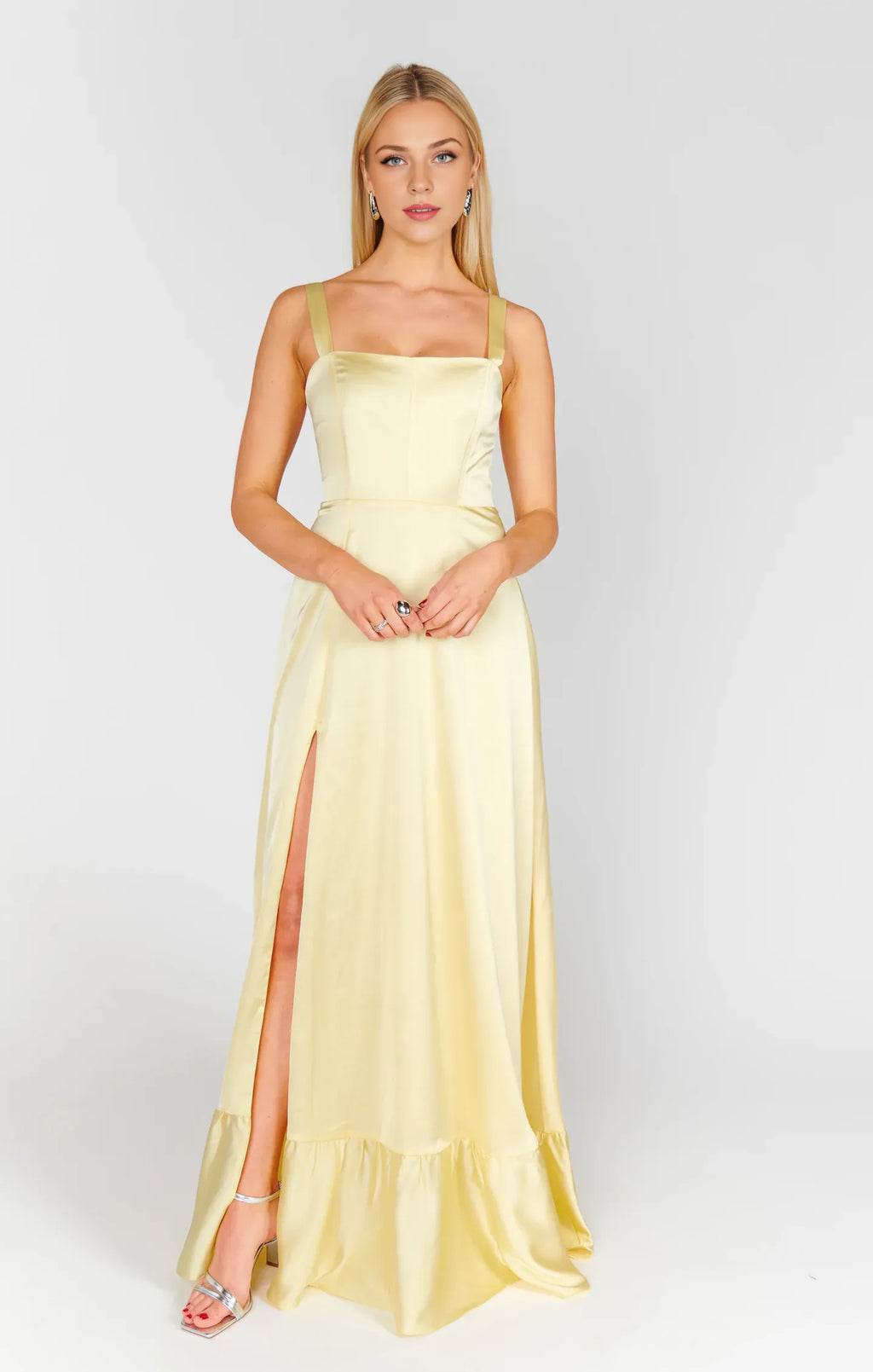 Beautiful Timeless Special Occasion Sophisticated Graceful Elegant Square Neck Sleeveless Prom Dress