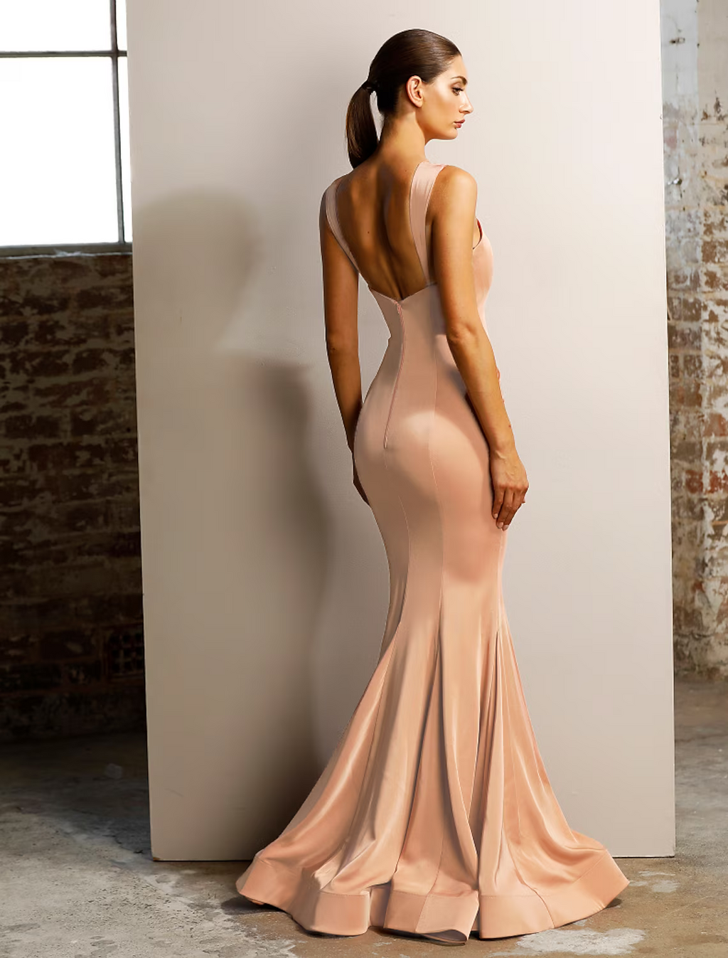 Engagement Formal Evening Birthday Dress Sleeveless Floor Length with Ruched