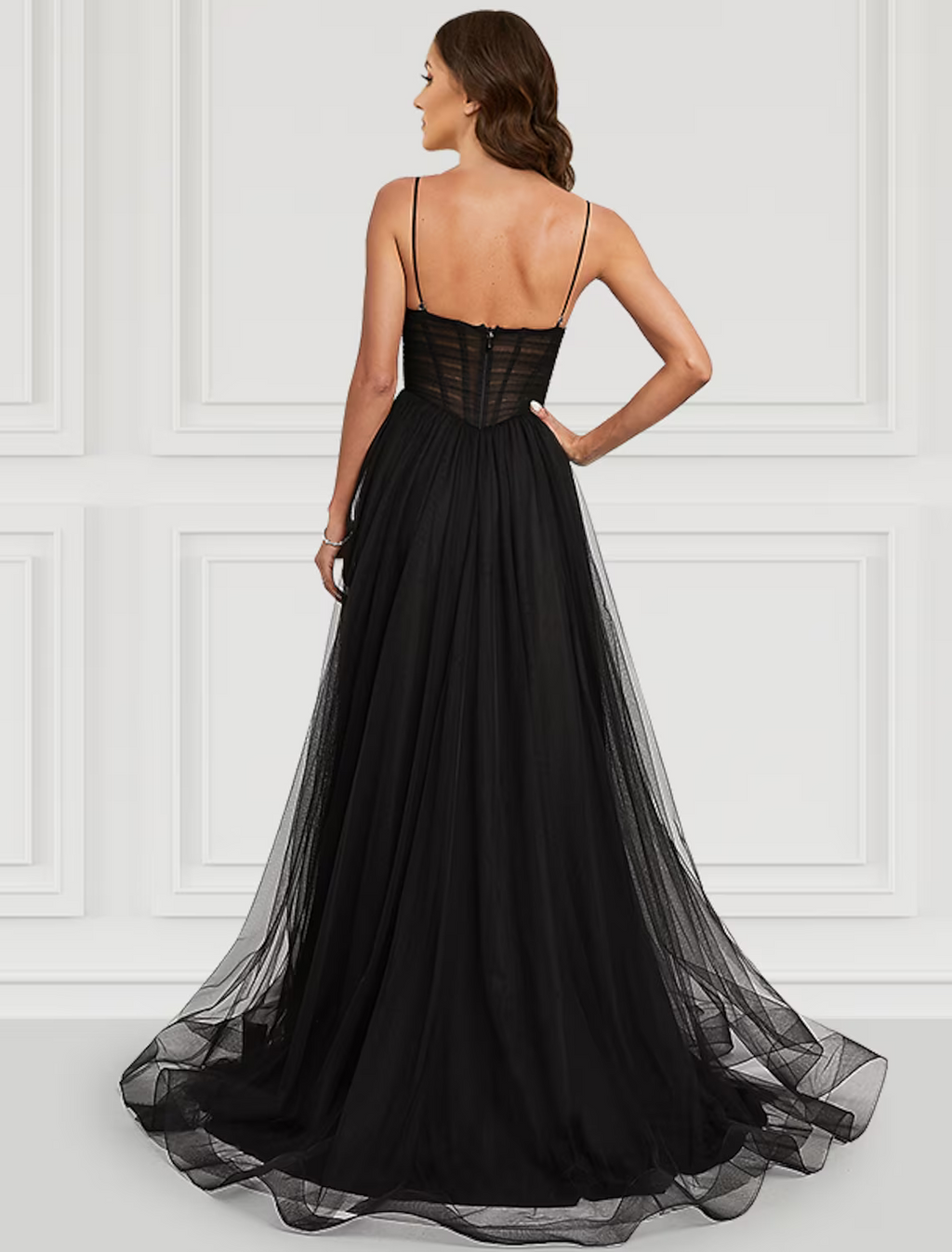 Party Wear Sleeveless Strap with Slit