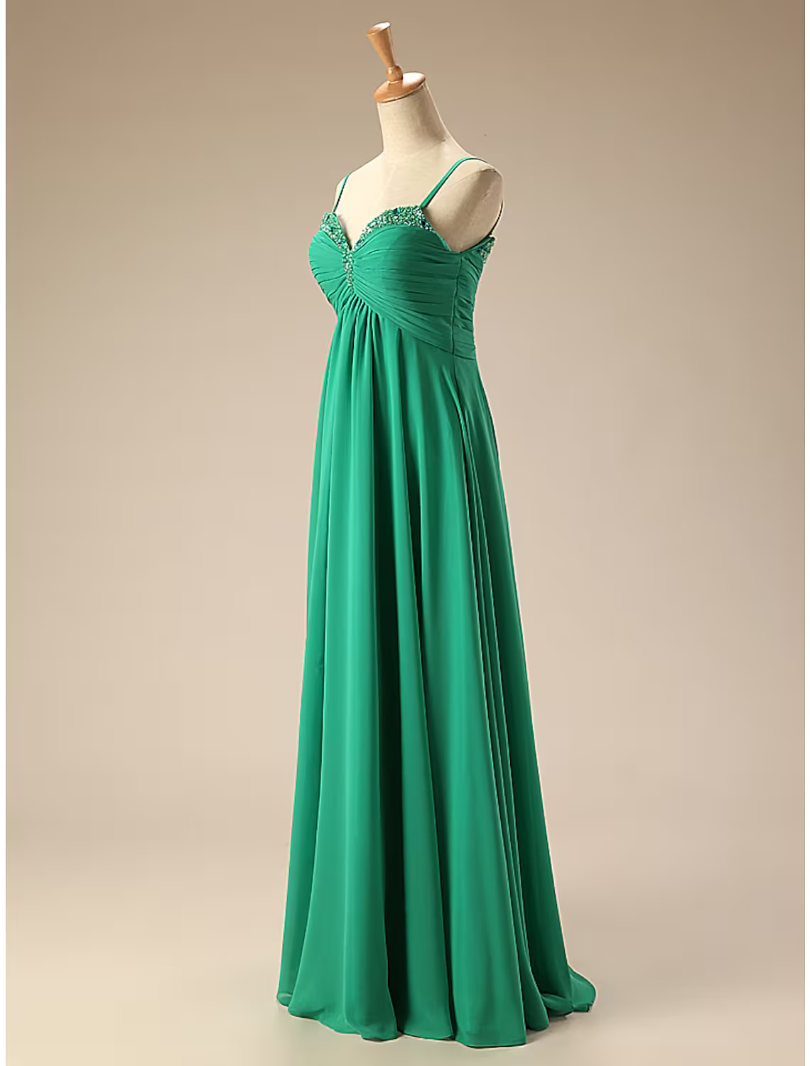 Formal Floor Length Sleeveless Sweetheart Backless with Pleats Ruched Beading