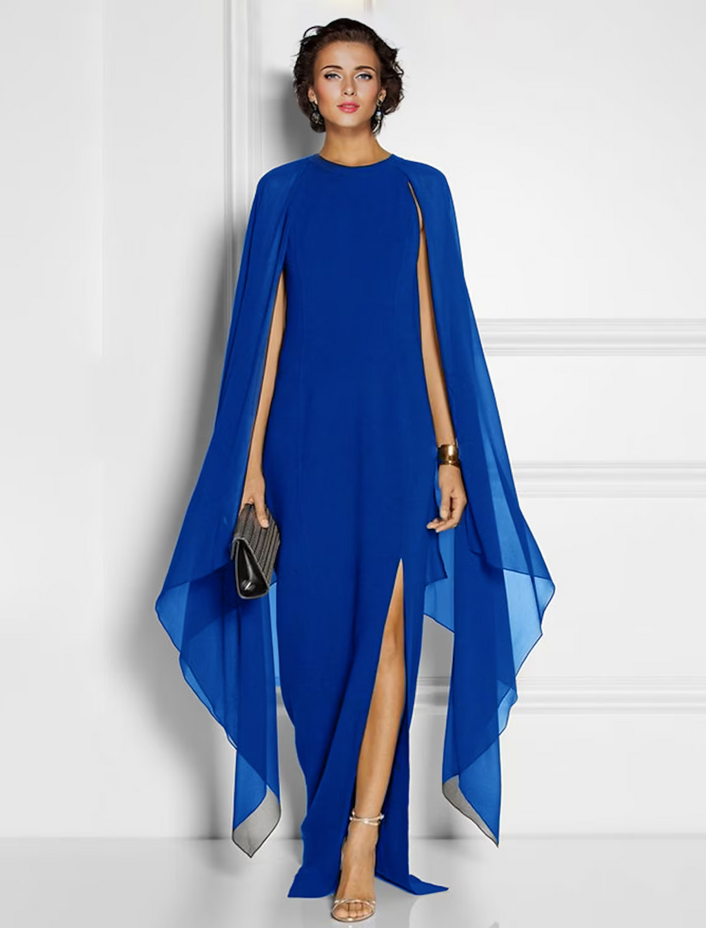 Party Dresses Elegant Dress Wedding Guest Floor Length Sleeveless Jewel Neck with Slit