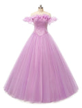 Puffy Dress Quinceanera Floor Length Sleeveless Off Shoulder Pearls
