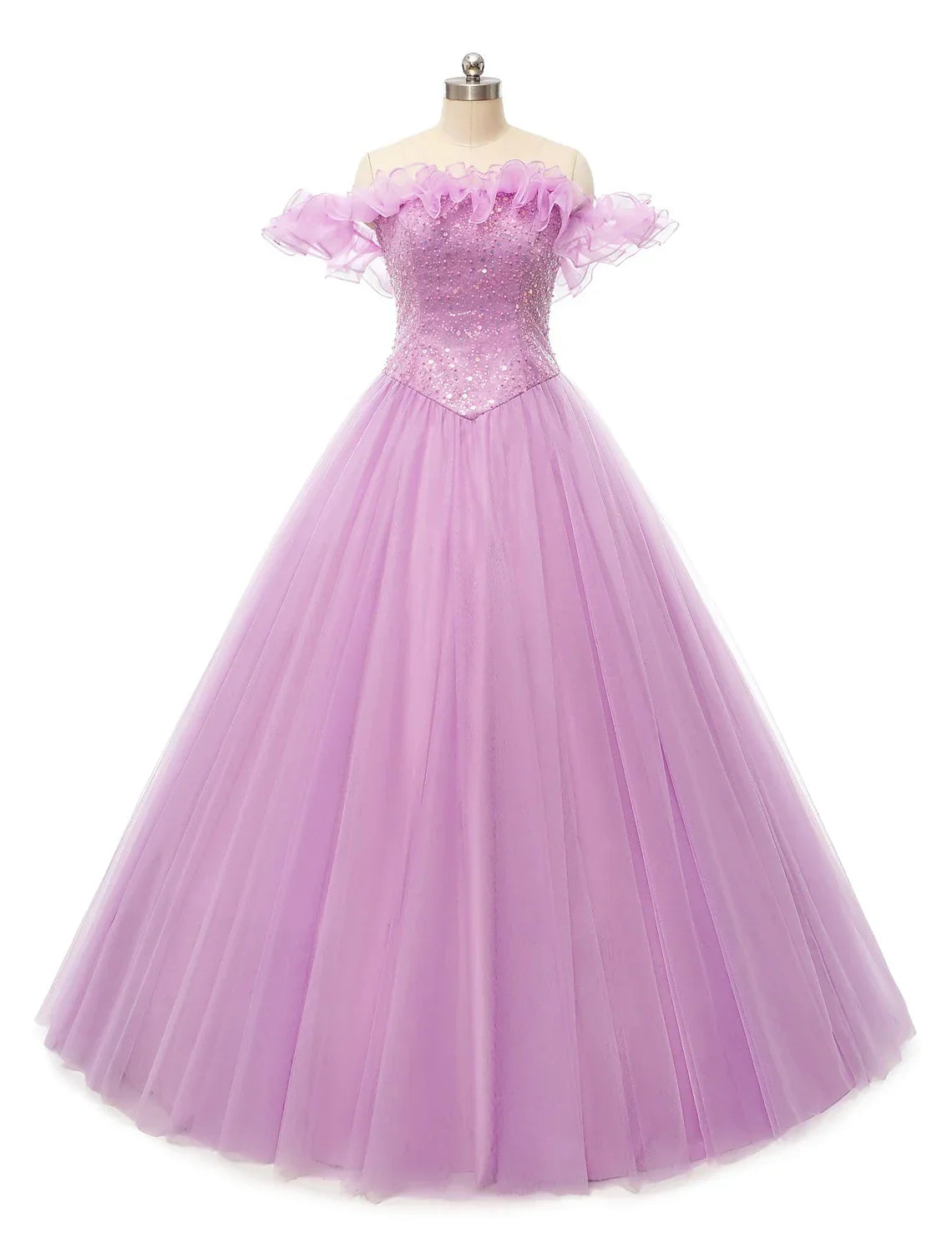 Puffy Dress Quinceanera Floor Length Sleeveless Off Shoulder Pearls