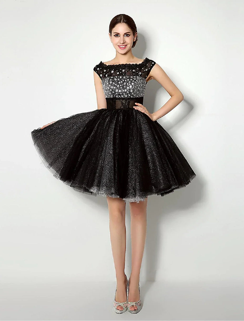Black Little Dress Dress Party Short Mini Sleeveless Sash Pleats