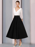 Mother of the Bride Dress Wedding Elegant V Neck Length Short Sleeve Sash Ribbon
