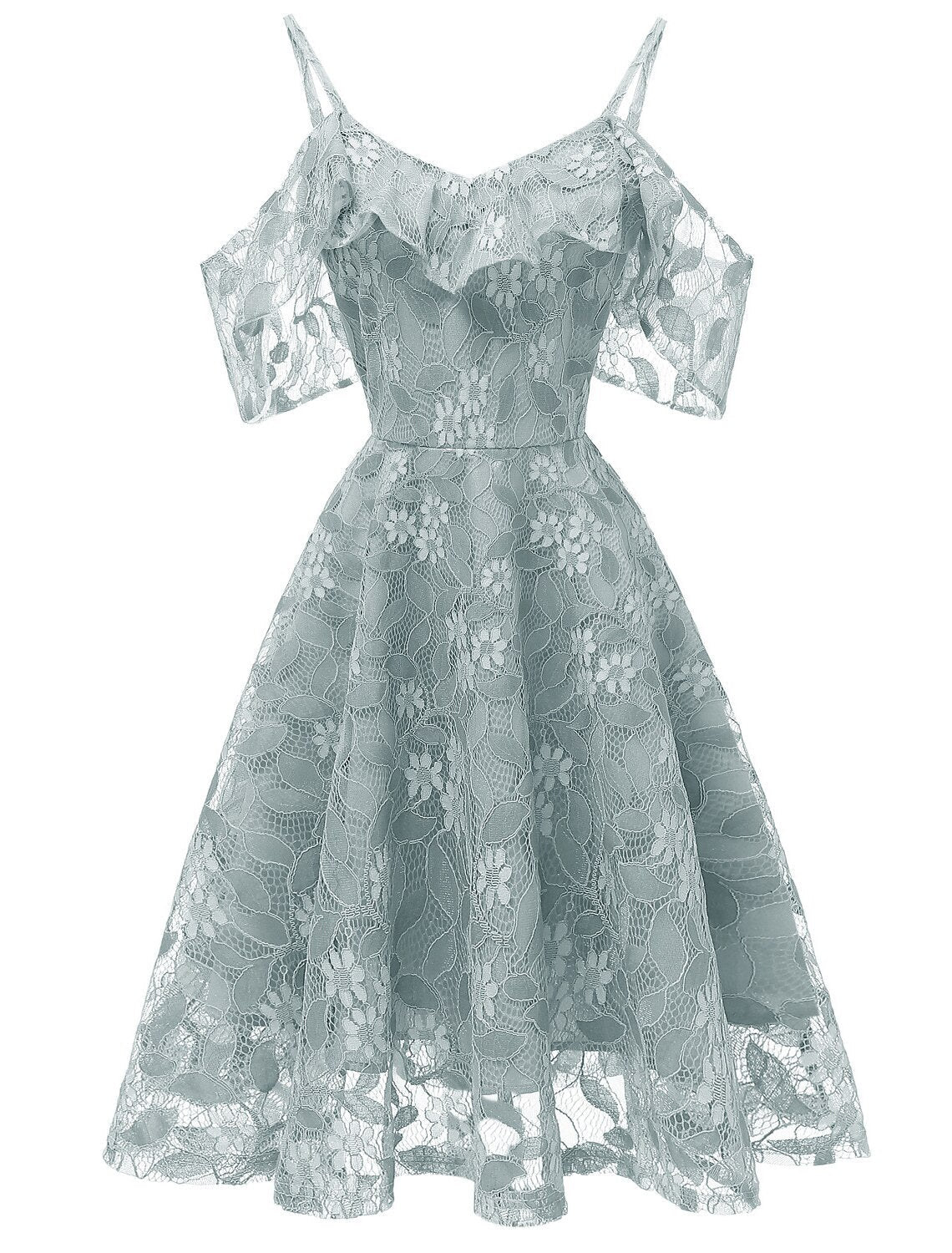 Cocktail Dresses Vintage Dress Graduation Party Wear Knee Length Short Sleeve Spaghetti Strap with Insert Pattern / Print