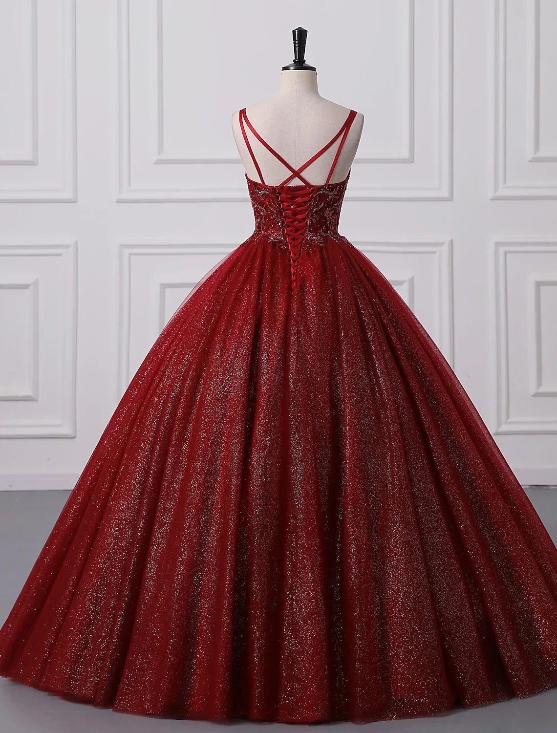 Ball Gown Prom Dresses Princess Dress Graduation Floor Length Sleeveless Strap Beading Appliques