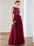 Party Dresses Elegant Dress Wedding Guest Floor Length Sleeveless Jewel Neck