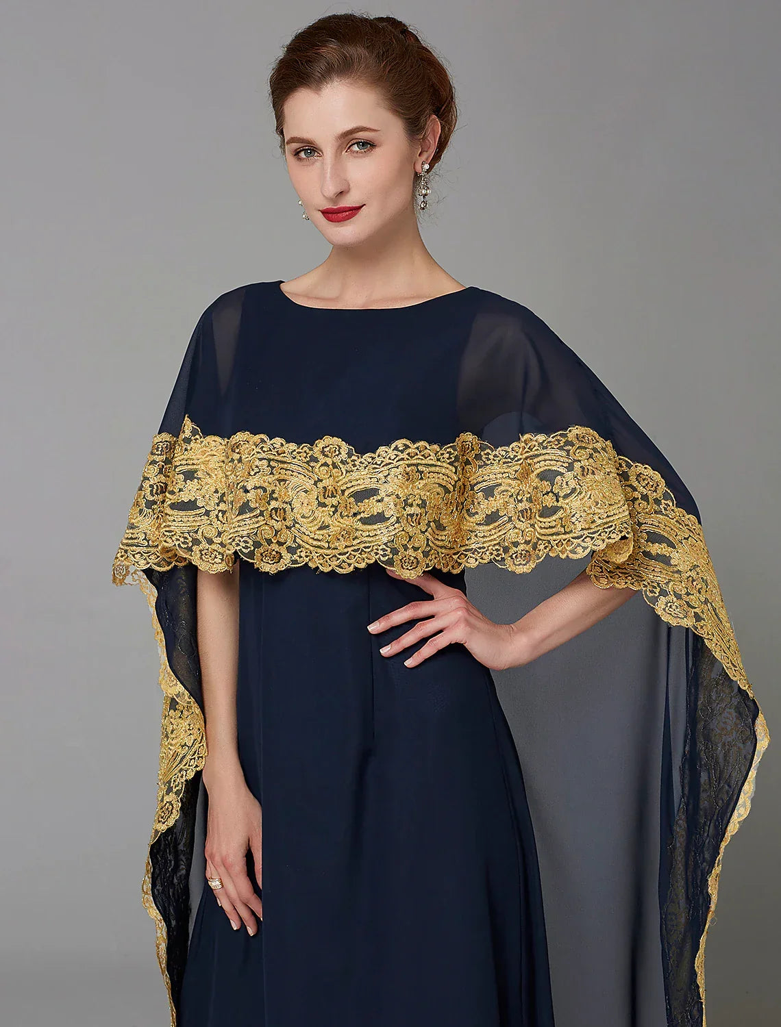 Mother of the Bride Dress Plus Size Elegant Bateau Neck Sweep / Brush Train Sleeveless