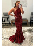 Mermaid / Trumpet Prom Dresses Sexy Dress Formal Floor Length Sleeveless One Shoulder Backless