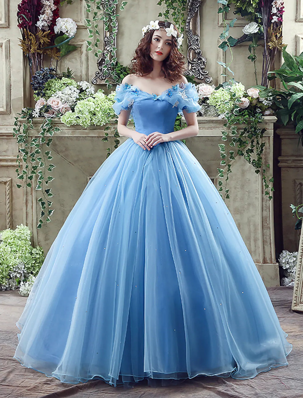 Sexy Dress Quinceanera Short Sleeve Off Shoulder with Appliques