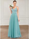 Wedding Guest Floor Length Sleeveless V Neck with Draping